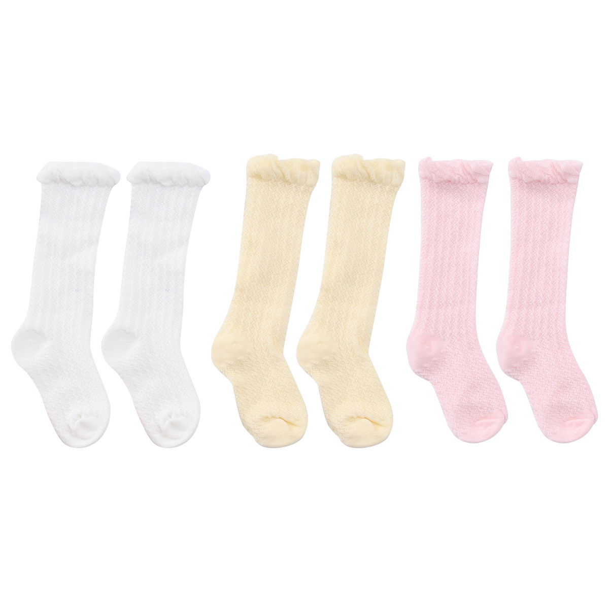 Unisex Baby Socks Non Slip - 3Pairs Anti-Mosquito Long Socks for Baby