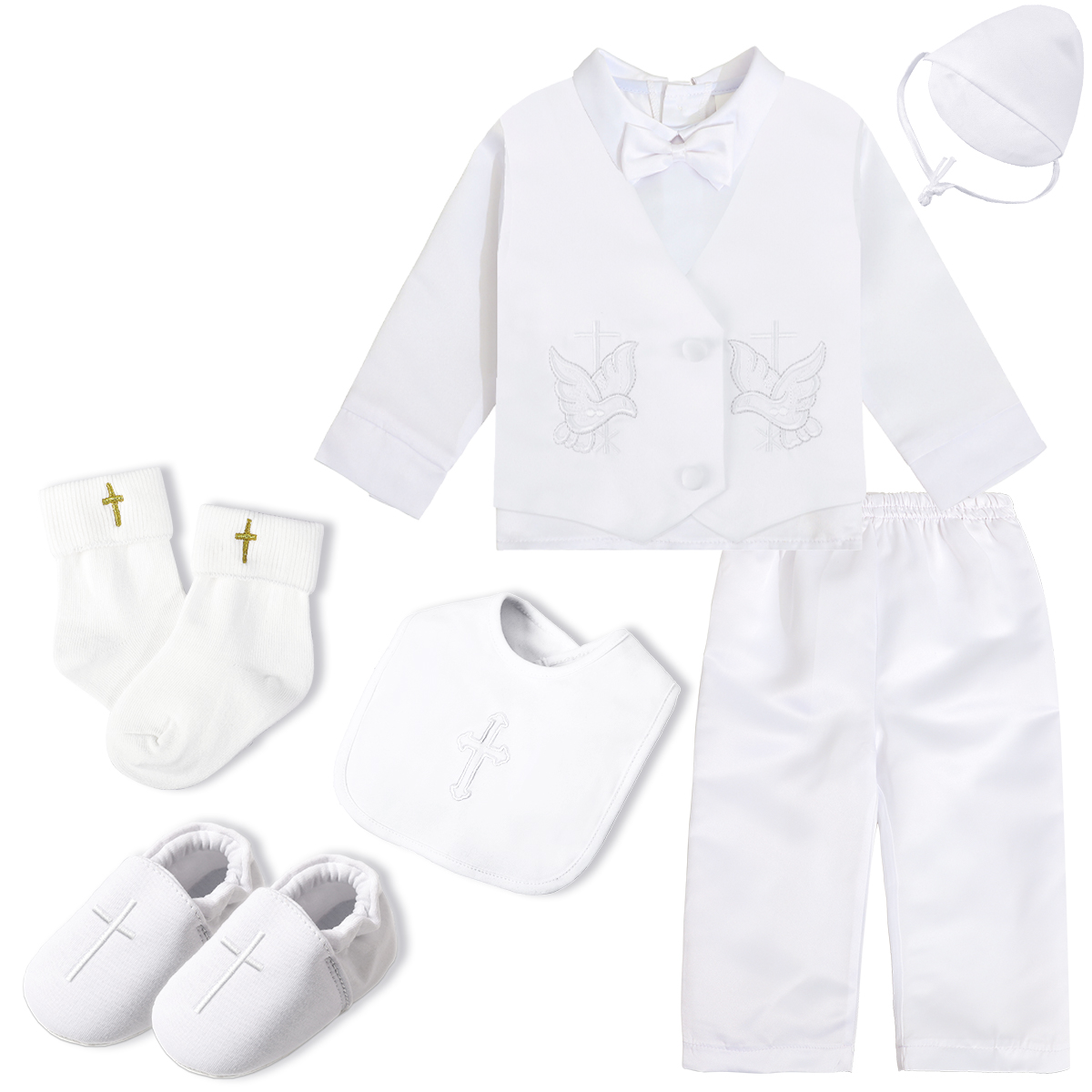 Bé Bé Trai Lễ Rửa Tội Trang Ph - đánh giá và giá Baby Boy Suit Set Baptism