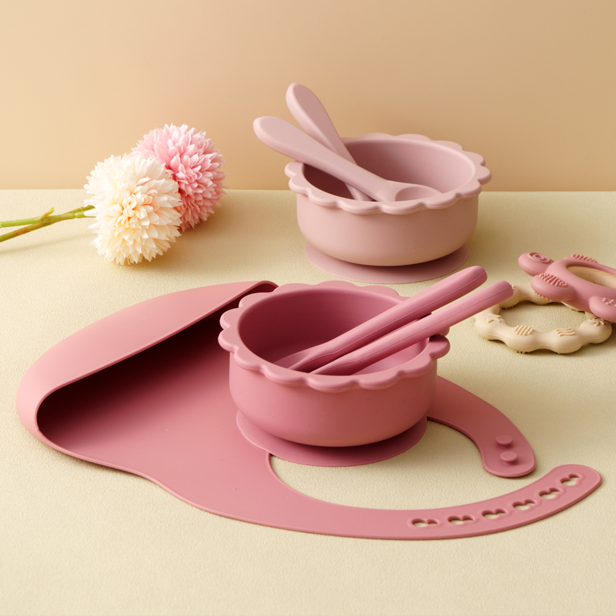 4PCS Baby Silicone Tableware S - đánh giá và giá Waterproof Baby Bibs Silicone
