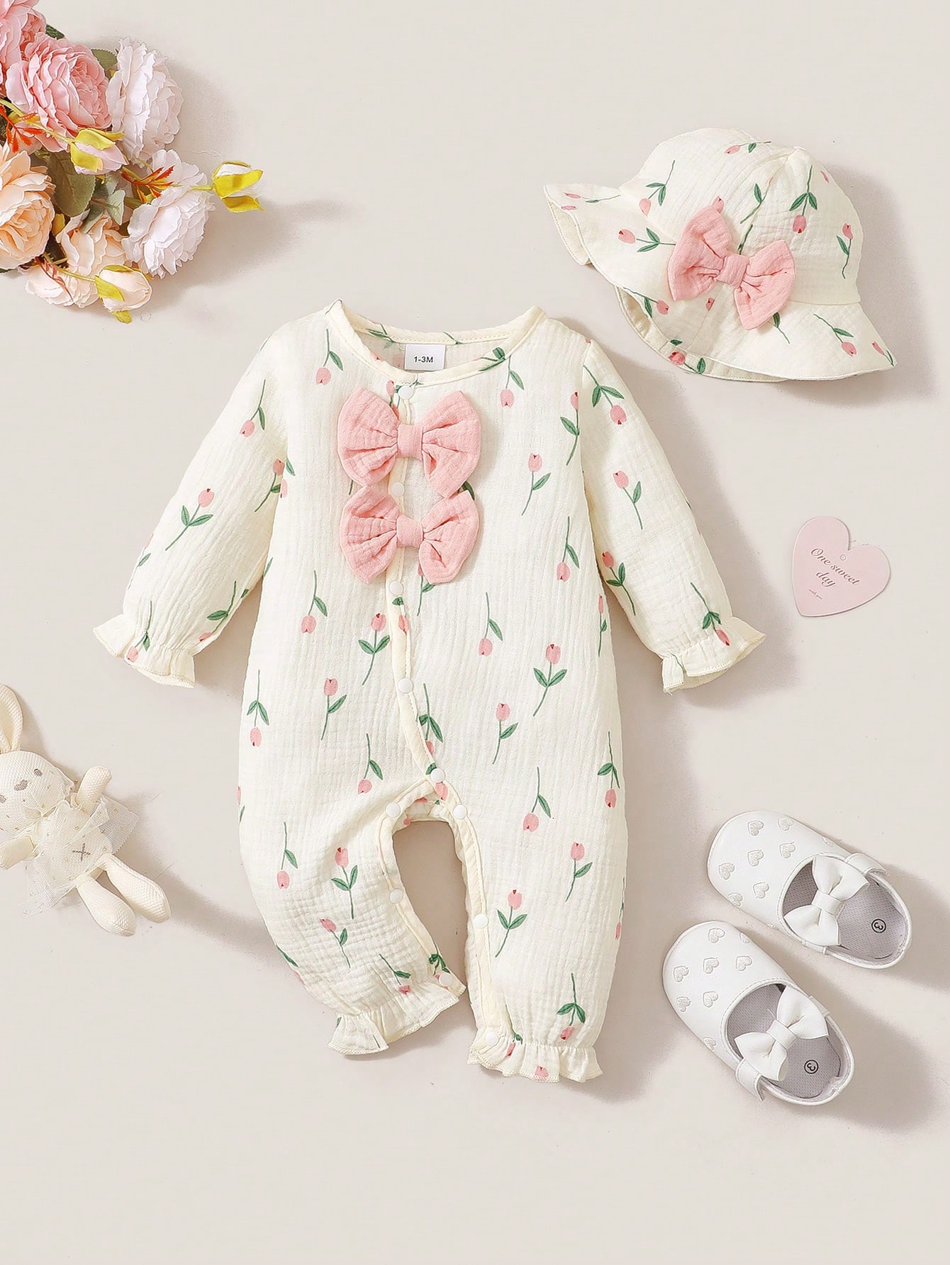 Baby Girl Spring and Autumn Lo - đánh giá và giá Newborn Baby Girl Romper Floral