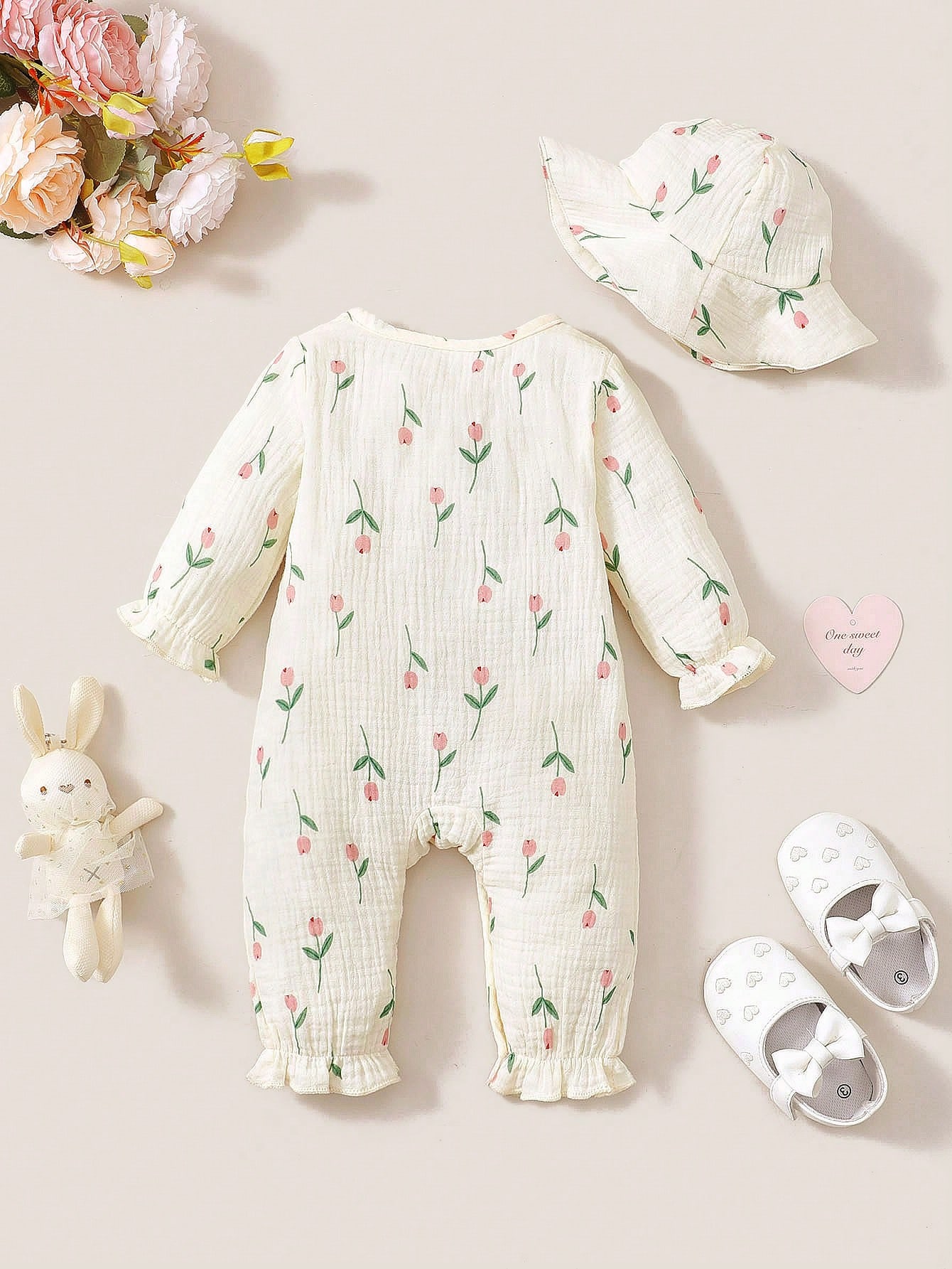 Baby Girl Spring and Autumn Lo - đánh giá và giá Newborn Baby Girl Romper Floral