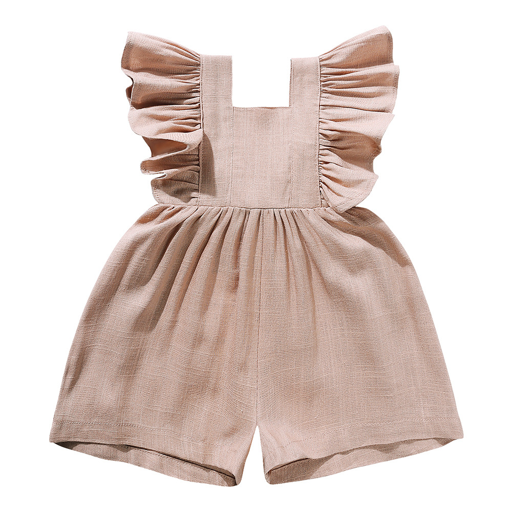 Summer Baby Clothes Unisex Gir - đánh giá và giá Baby Summer Linen Sleeveless Jumpsuit