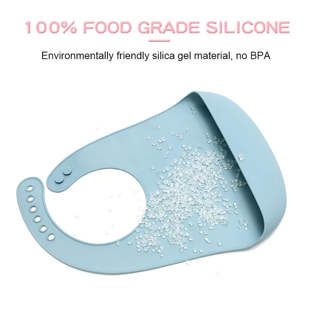 1Pcs Food Grade Silicone Baby  - đánh giá và giá Waterproof Baby Bibs Silicone