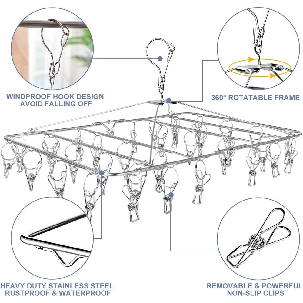 Stainless Steel 52-Clip Laundr - đánh giá và giá Baby Clothes